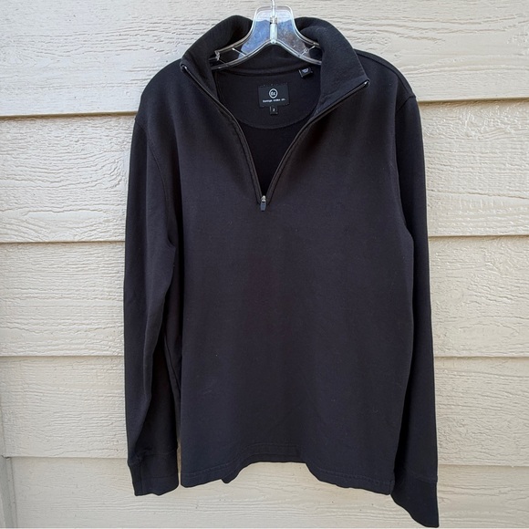 Foreign Rider Co Canada Black 1/4 Zip Sweatshirt Men Size 2 44” Chest Pullover - Picture 5 of 11